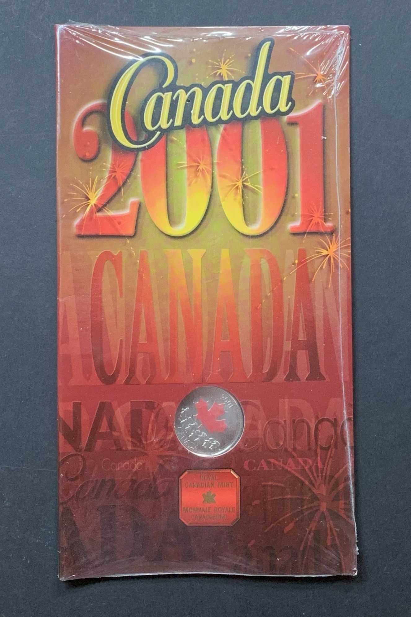 2001 Canada Day Colorized Red Maple Leaf Commemorative Quarter