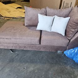 BRAND NEW BROWN 3PC SECTIONAL (1PC HAS MARKER WRITING ON IT)