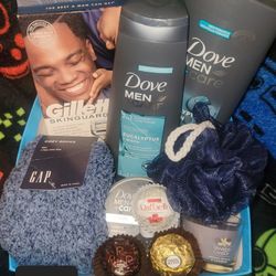 Valentine's Basket. Valentine's Gift Set. Dove Men +Care Gap Birthday Gifts For Him San Valentin 