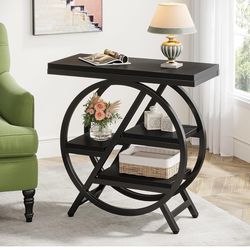 Tribesigns End Table for Living Room, 3-Tier Narrow Side Table