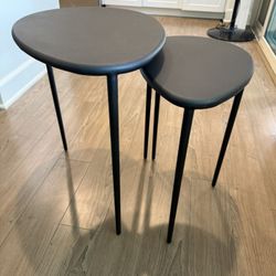 Colin King Bronze-Finished Nesting Side Tables (15.5"–19")