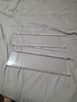 Plastic clear shelves