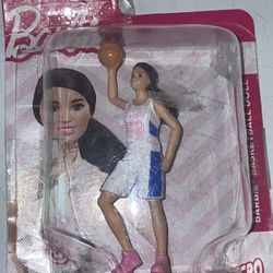 Barbie Basketball Doll Toy Micro Collection Figure White Blue Athlete Pocketsize