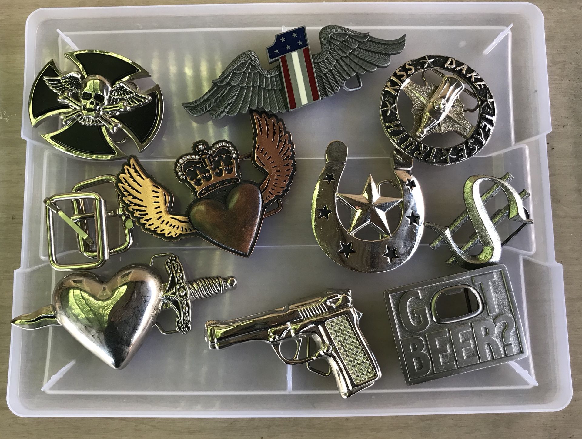Lot of Belt Buckles • Famous Stars & Straps