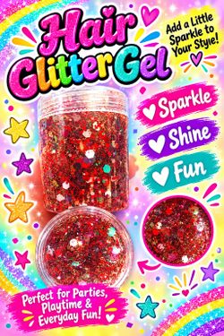 Hair glitter gel