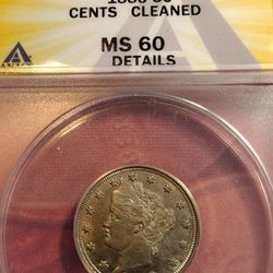 1883 Liberty Head Nickel W/Cents