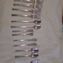 Vintage Silver Silverwear Set