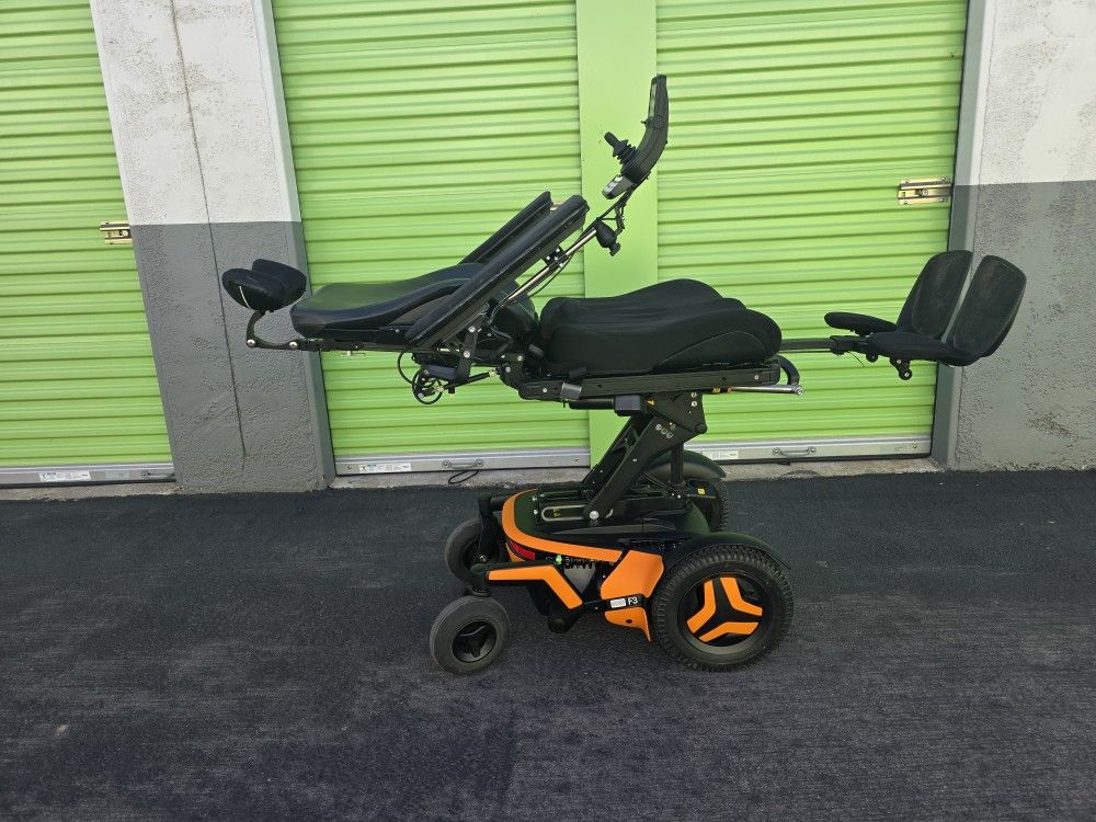 Permobil F3 Wheelchair With 12" Seat Elevator, TILT, RECLINE AND LEGS