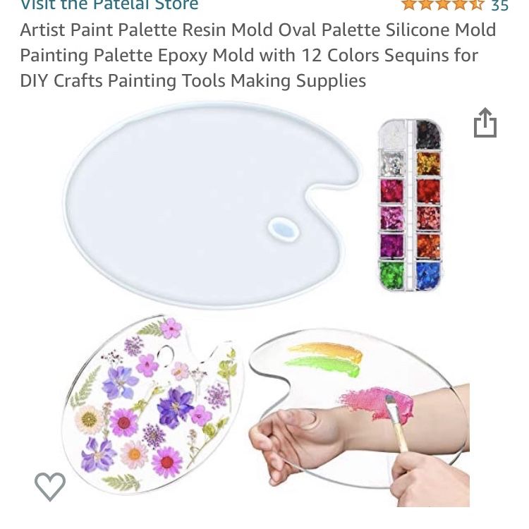 Resin Paint Palette/ Painters Palette