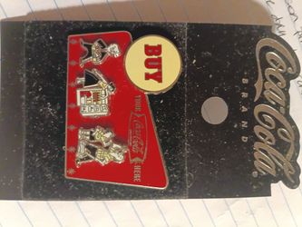 Vintage Coca-cola "Buy your Coca-Cola Here" pin. New with tags.