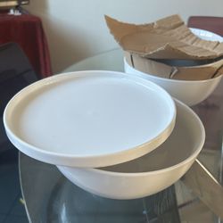 NEW Set 3 Pzs Ceramic Large Ramen Bowls with Lids  SALE  $28 🍀