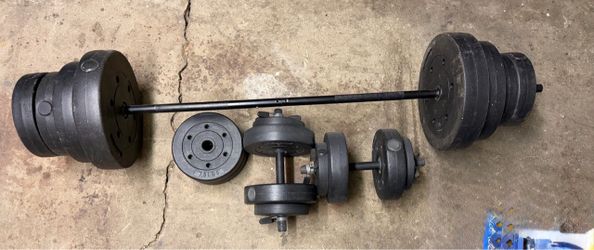 Barbell and Dumbbell Weight Set