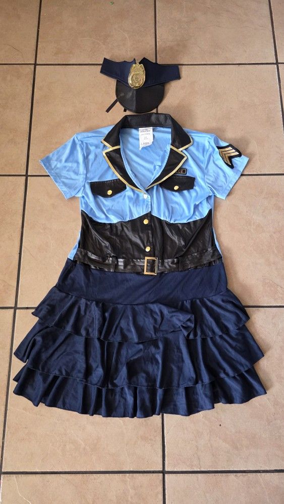 Women's Police Halloween Costume Size Large 12/14