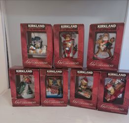 Kirkland Signature 1990s Collectible Christmas Ornaments Set of 7