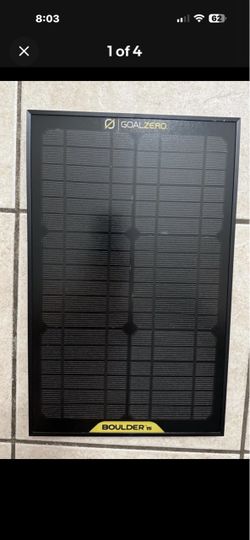 Goal Zero Boulder 15 Solar Panel w/Solar Ports Chain Adapter Tested