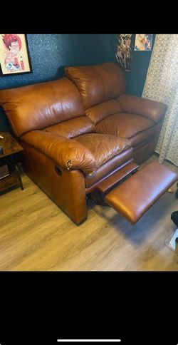 Leather Reclining Sofa Set