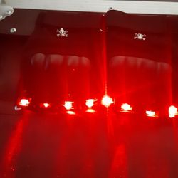 Red Led Gloves Pair For Parties Halloween Concerts 