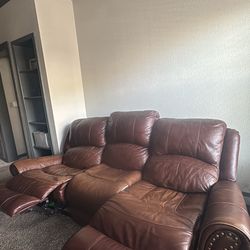 Brown Leather Couch