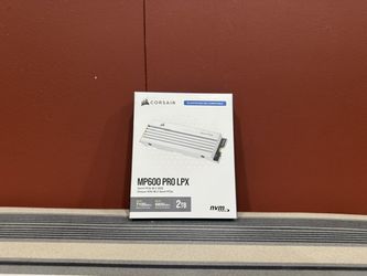 • Corsair MP600 PRO LPX 2TB NVMe SSD — Gen4, up to 7,100MB/s, White Brand New