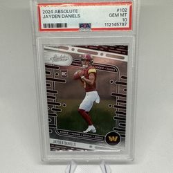 2024 Jayden Daniels Panini Absolute RC Rookie PSA 10 #102 Washington Commanders