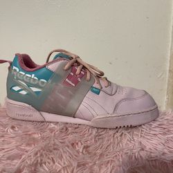 Reebok Workout Girls’ Junior Shoes Translucent Pink/Teal Size 6 (38)