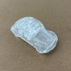 VINTAGE Volkswagen BEETLE 🪲 BUG FROSTED Glass PAPERWEIGHT 👀 (please read description)