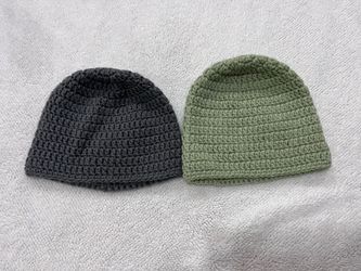 Handmade Crochet Beanies Set of 2