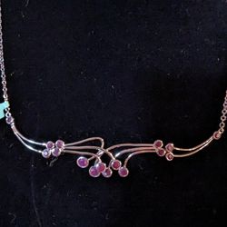 Ruby/Sterling Silver Necklace 