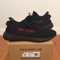 Brand New Adidas Yeezy Boost 350 V2 Black Red Bred Size 14 Men’s 