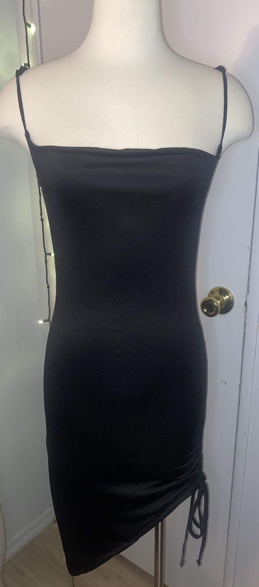 Black Bodycon Spaghetti Strap Dress