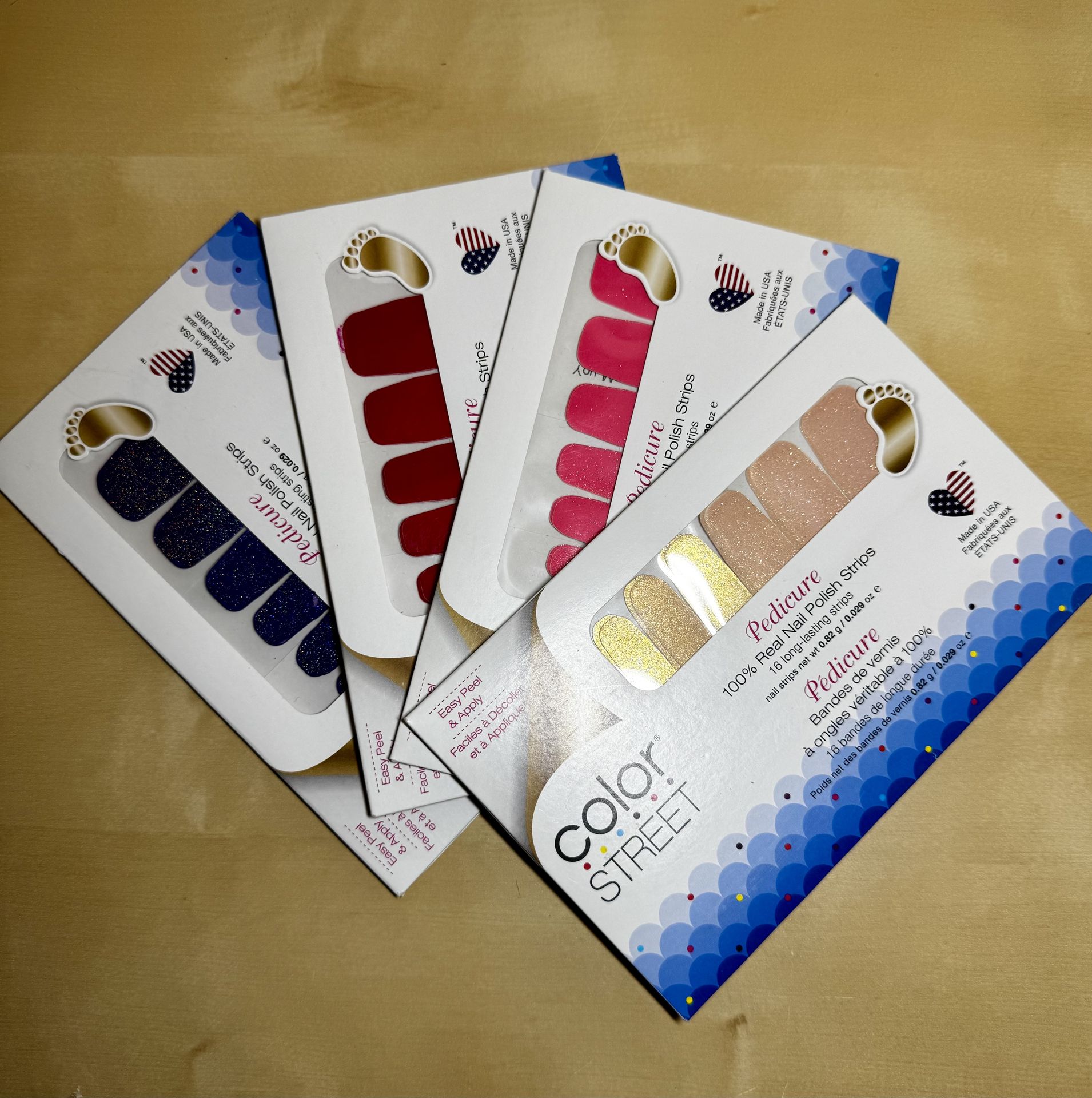 4 Color Street Pedicure Sets