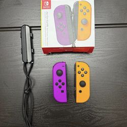 Purple and Orange Nintendo Switch Joycons