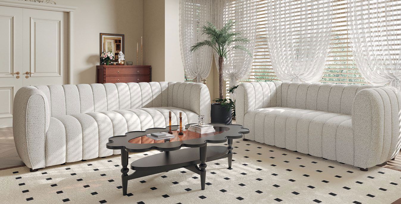 Aversa White Sofa