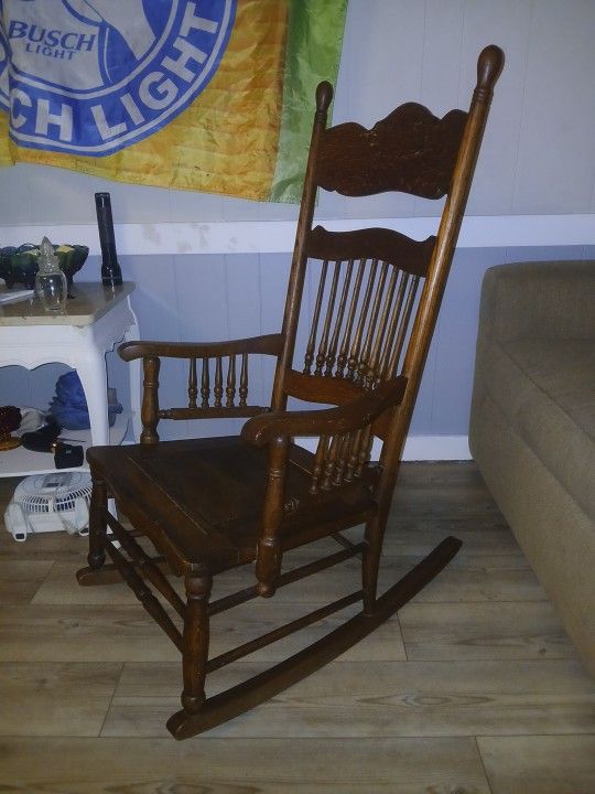 Very Old Oak Rocking Chair