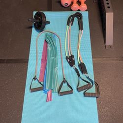 Home Workout Starter Kit – Yoga Mat, Bands, Dumbbells, Kettlebell