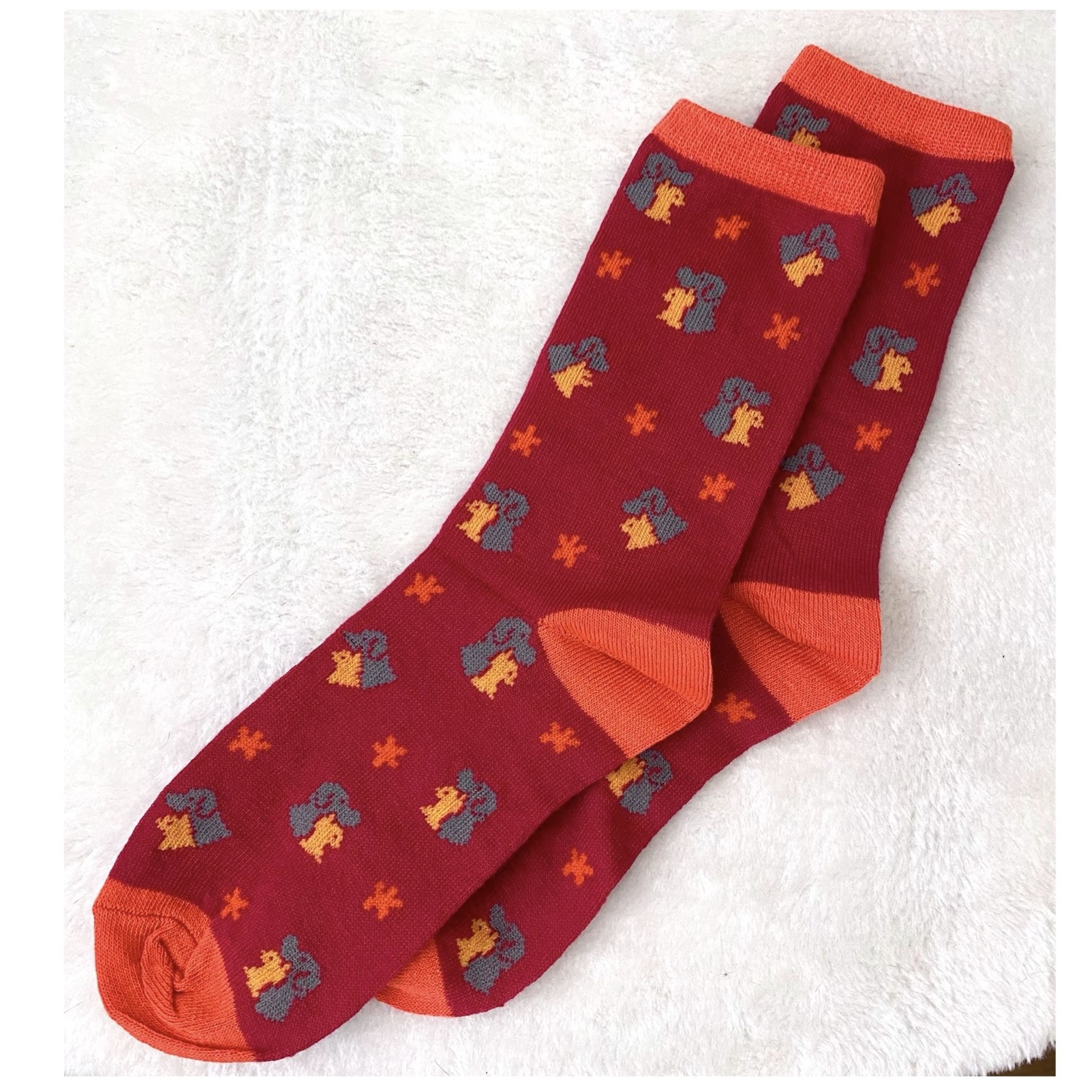 NEW Women’s Crew Socks - Dog & Cat and Flower Print
