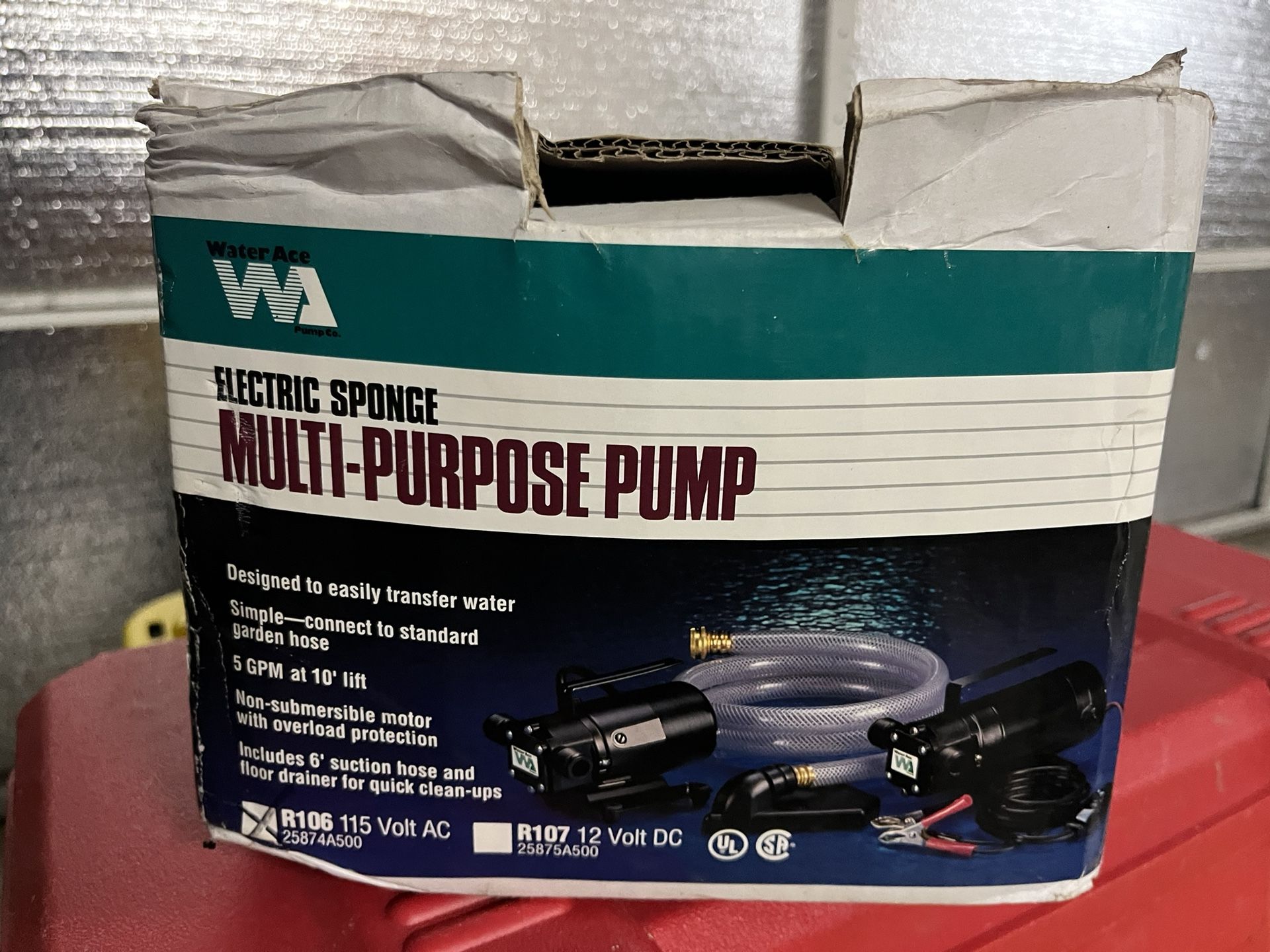 Water Ace Electric Sponge Multi Purpose Pump