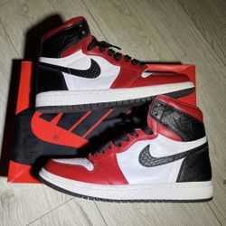 jordan 1 satin snakeskin red size 4.5