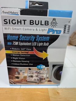2 NEW Sealed Sight Bulb Pro WiFi Security Cameras & LED Lights