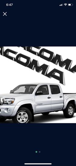 05-15 Toyota Tacoma Door Emblems Matte Black Badge Set Of 2