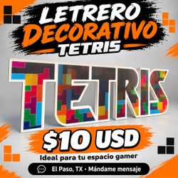 Tetris Decorative Sign
