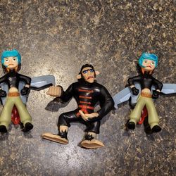Kim Possible and Articulating Monkey mini toys (lot of 3)