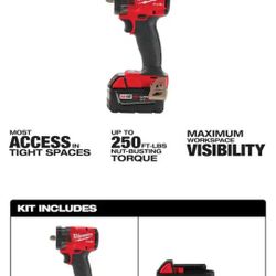 M18 3/8" Impact w/ x1 M18 5.0XC Battery
