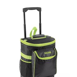 Uline Rolling Cooler - Black/Lime BRAND NEW