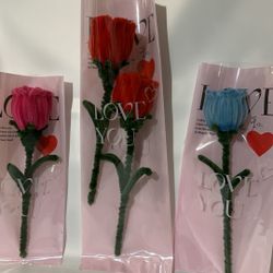 Valentines Rose Pipe cleaner Handmade 