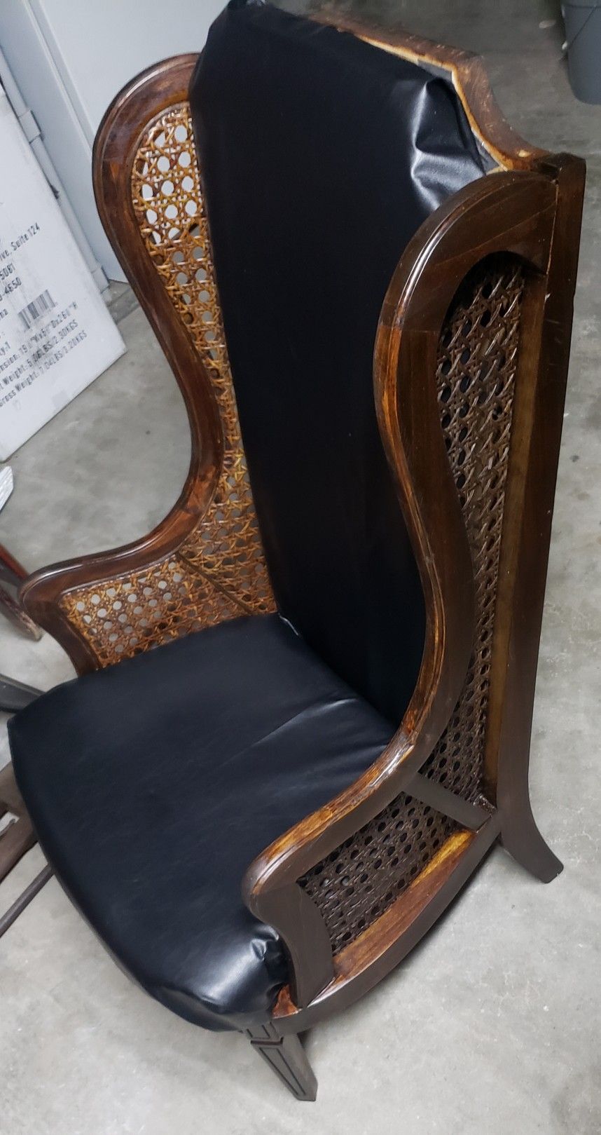 **HUGE SALE** MID-CENTURY LEWITTES - Wing Back Cane Chair ( Check Ebay Sold Prices)