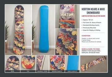 Rare Horton Hears a Who Snowboard 151cm Collector Board