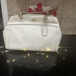 Coach White Handbag