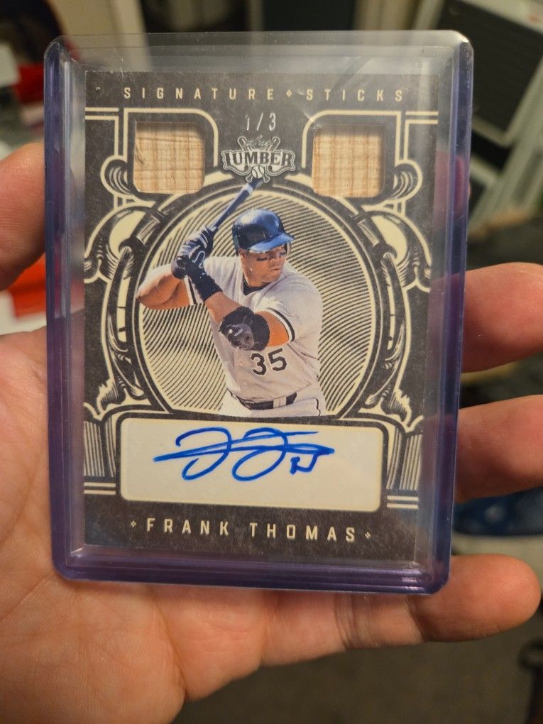 Frank Thomas Leaf Lumber Signature Sticks -1/3 Auto Bat Relic