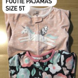 Footie Pajamas PJs Size 5T 